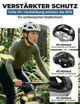 Fahrradhelm 58-62cm – Leichtgewicht 240g & Antibakteriell