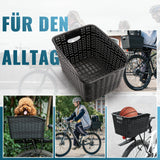 ROCKBROS Fahrradkorb Hinten – Für Gepäckträger, mit ausziehbarem Deckel