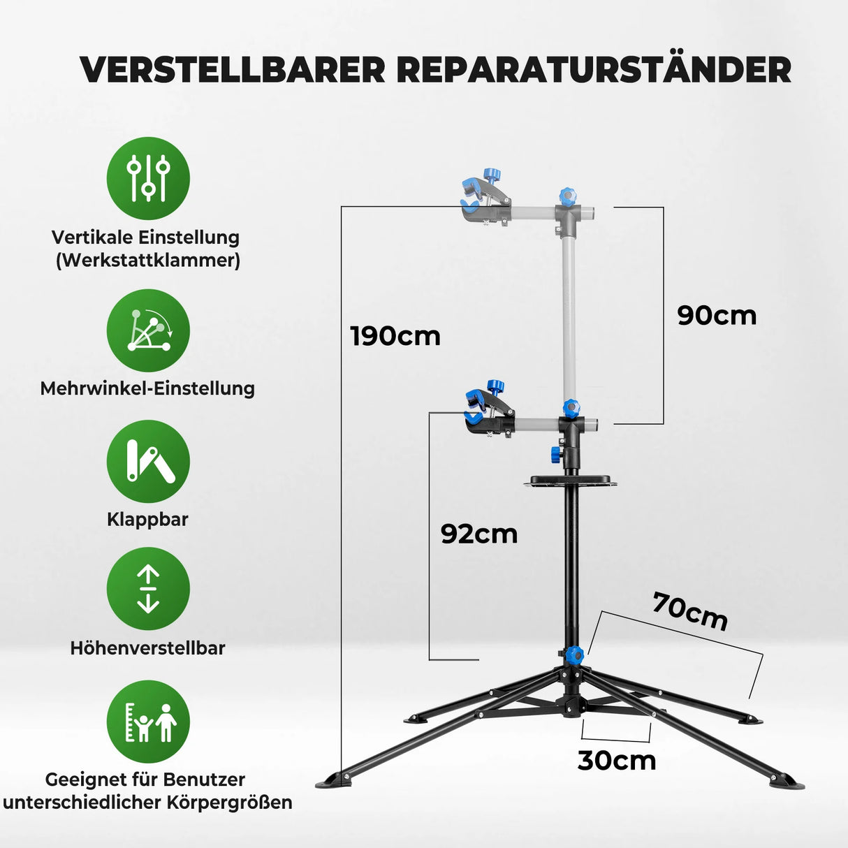 Fahrradmontageständer – Reparaturständer bis 30 kg Belastung