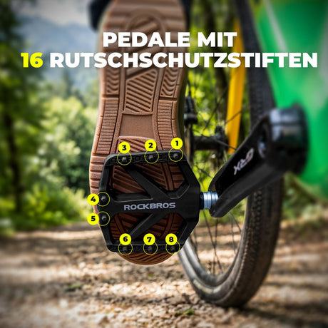 Fahrradpedale – Nylon‑Plattformpedale mit Reflektoren
