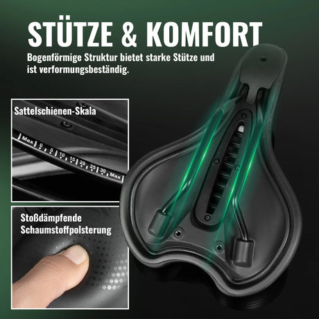 Fahrradsattel für Herren & Damen – Druckentlastend, ergonomisch mit Aussparung