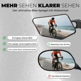 Fahrradspiegel HD – 360° drehbar & klappbar, schwenkbar für Lenker