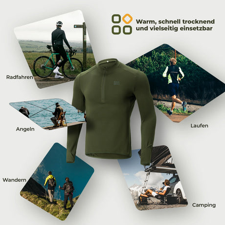 Fahrradtrikot Langarm Herren Winter – Warm, Fleece & Schnelltrocknend