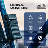 Faltschloss Fahrrad – 65 cm mit Halterung
