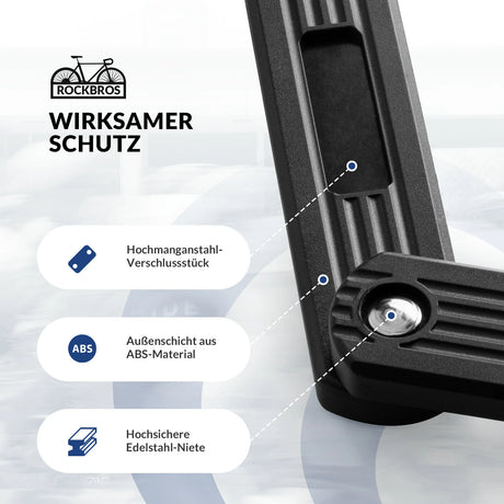 Faltschloss Fahrrad – 65 cm mit Halterung