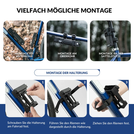 Faltschloss Fahrrad – 65 cm mit Halterung
