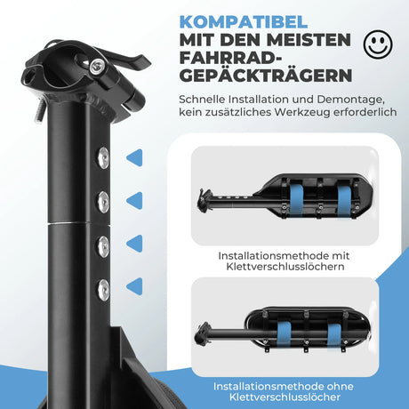 Fahrradtasche Erweiterbar – Bis 5 L, mit Schwamm als Fahrradsattel