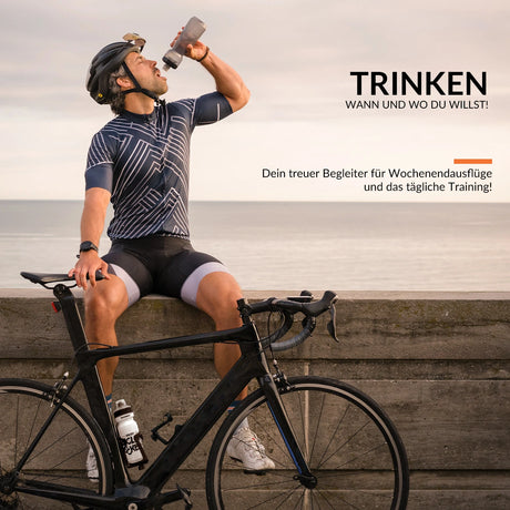 Flaschenhalter Fahrrad – Verstellbar für Flaschen 55–85 mm