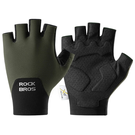 ROCKBROS Halbfinger Fahrradhandschuhe – Mit PORON XRD® Polster, Herren & Damen