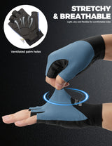 ROCKBROS Halbfinger Fahrradhandschuhe – Mit PORON XRD® Polster, Herren & Damen