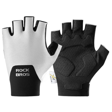 ROCKBROS Halbfinger Fahrradhandschuhe – Mit PORON XRD® Polster, Herren & Damen