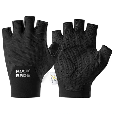 ROCKBROS Halbfinger Fahrradhandschuhe – Mit PORON XRD® Polster, Herren & Damen