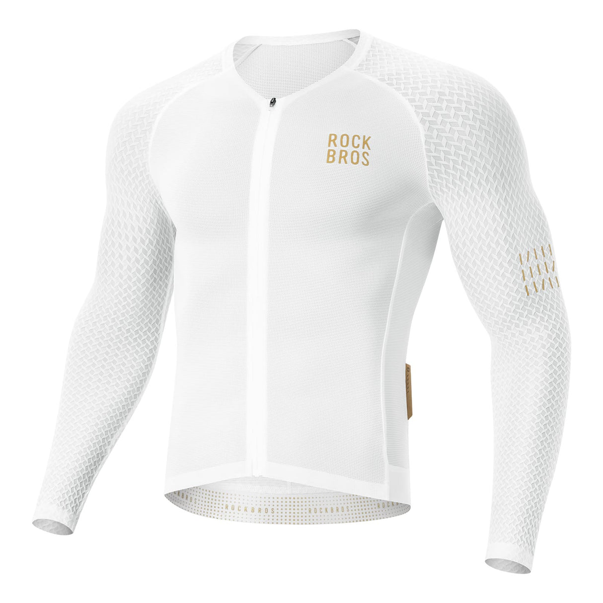 ROCKBROS Herren Langarm-Radtrikot – Atmungsaktiv & Reflektierend mit 3D-Schnitt
