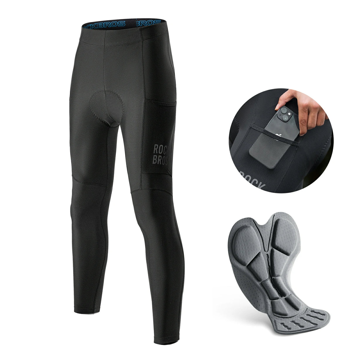 Lange Fahrradhose für Herren – Thermo, 3D‑gepolstert, elastisch