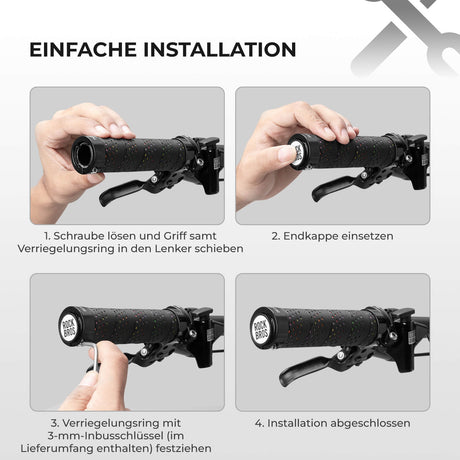 ROCKBROS Lenkergriffe – Doppelverschluss für 22 mm Lenker
