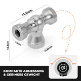 Mini-Fahrradpumpe mit CO₂-Adapter – Tragbar, Presta & Schrader Kompatibel, bis 80 PSI