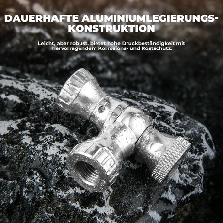 Mini-Fahrradpumpe mit CO₂-Adapter – Tragbar, Presta & Schrader Kompatibel, bis 80 PSI