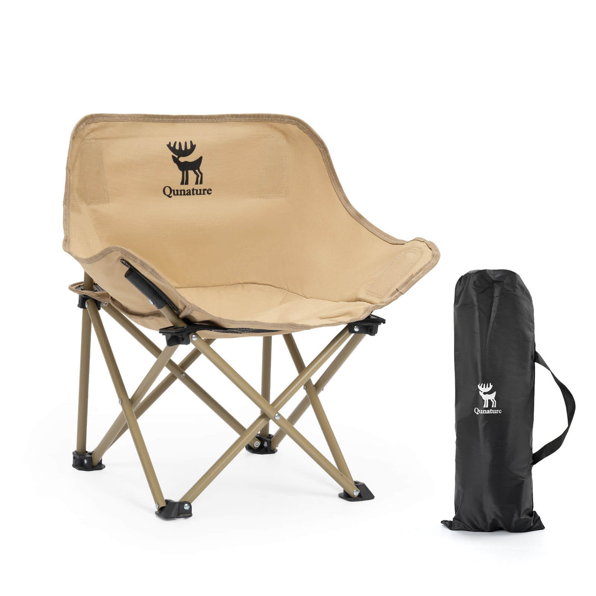 Qunature Campingstuhl Faltbar Tragbarer Camping Stuhl – Mit Tragetasche und Tragegriff 120KG/60KG