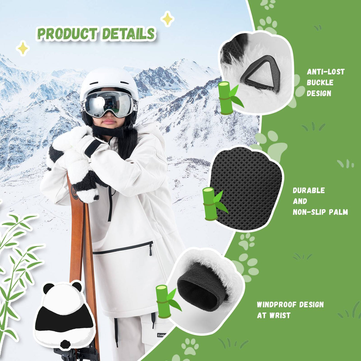 Qunature Kinder Winddichte Skihandschuhe - ROCKBROS-EU