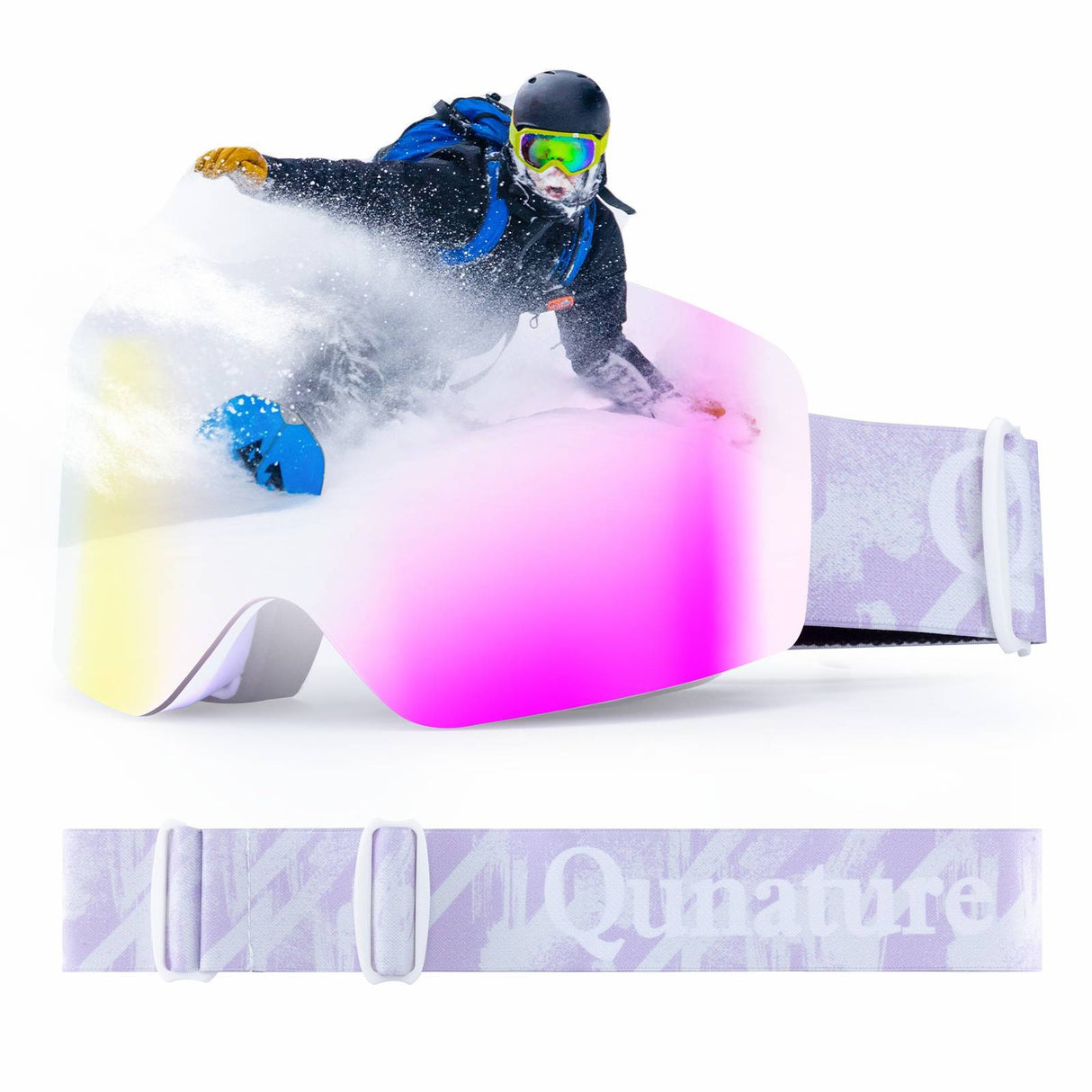 Qunature UV400 Antifog Rahmenlose Skibrille - ROCKBROS-EU