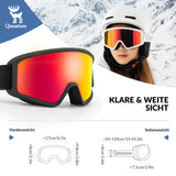 Skibrille – Anti‑Nebel, Doppellinsen, blendfrei