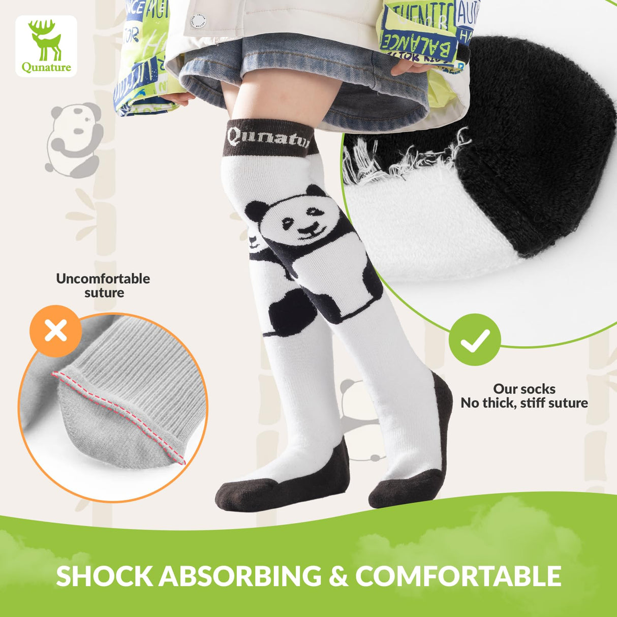 Qunature Kinder-Skisocken – Thermosocken für den Winter (1 Paar)​
