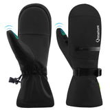 Qunature Wasserdichte Skihandschuhe XS-XL #Color_Schwarz