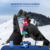 Qunature Winddichte Winterhandschuhe Ski/Fahrrad #Color_Schwarz