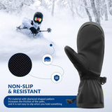 Qunature Winter Skihandschuhe f¨¹r Herren & Damen #Color_Schwarz