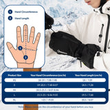 Qunature Winter Skihandschuhe f¨¹r Herren & Damen #Color_Schwarz