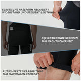 ROAD TO SKY Herren Träger-Radhose gepolstert, Fahrradhose Kurz mit Reflektoren im Sommer - ROCKBROS-EU