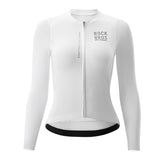 ROAD TO SKY Damen Langarm-Radtrikot Fahrrad Jersey für MTB & Rennrad-Weiß