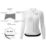 ROAD TO SKY Damen Langarm-Radtrikot Fahrrad Jersey für MTB & Rennrad