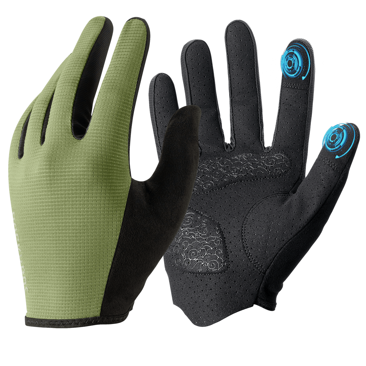 ROAD TO SKY Fahrrad Handschuhe Atmungsaktiv mit Touchscreen SommerFrühling-Grün
