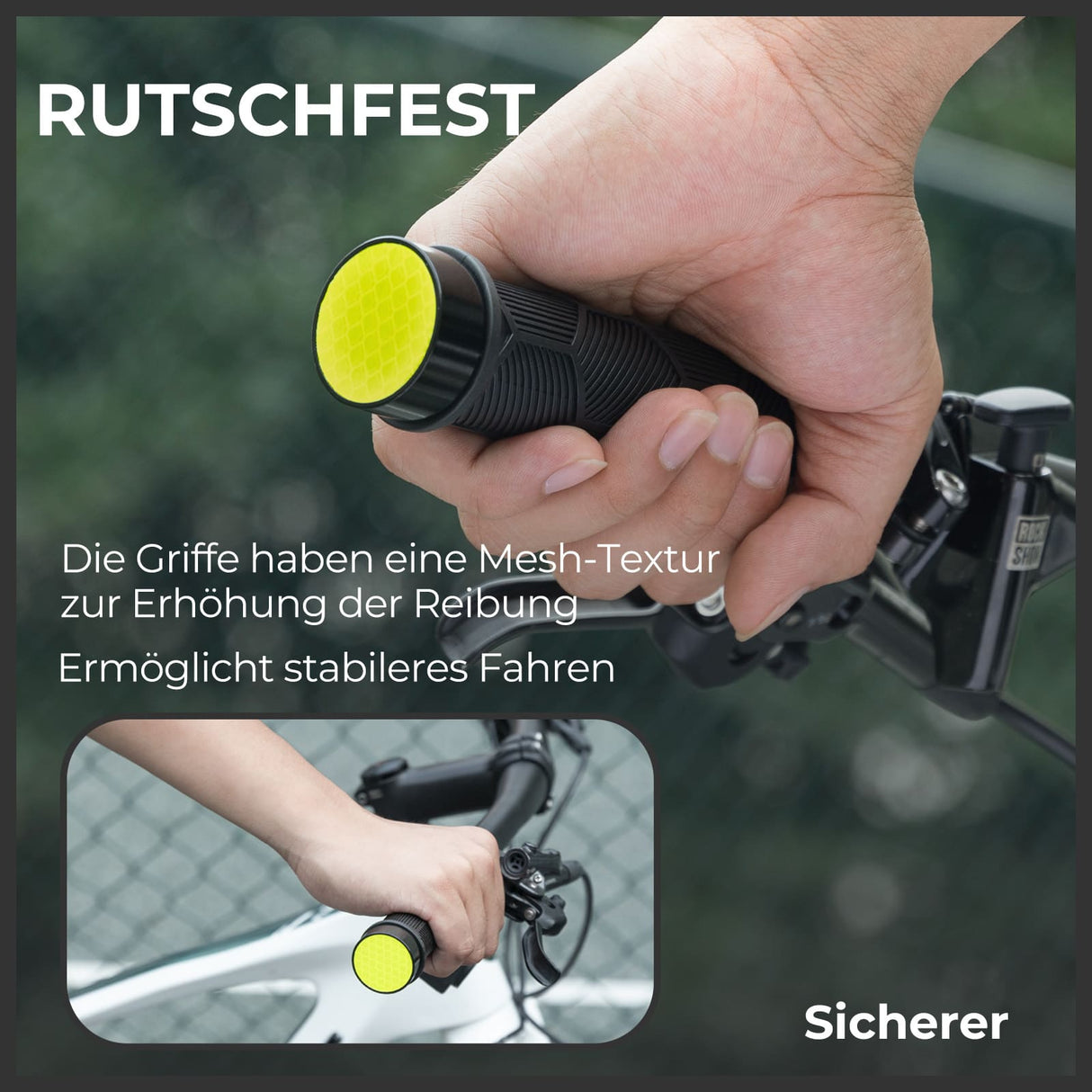 ROCKBROS Fahrrad-Lenkergriffe – Doppelverschluss für 22,2 mm Lenker