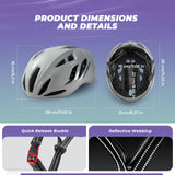 ROCKBROS Fahrradhelm – Einstellbar 58-62cm mit modernem Sicherheitsdesign
