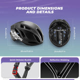 ROCKBROS Fahrradhelm – Einstellbar 58-62cm mit modernem Sicherheitsdesign