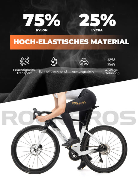 ROCKBROS Herren Fahrradhose – Lang & Gepolstert für Höchstkomfort!​