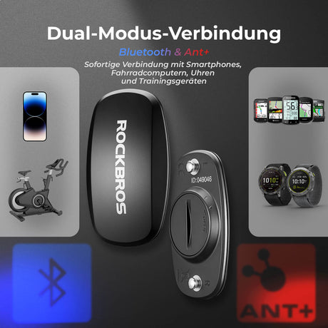 ROCKBROS IP67 Wasserdichter Brustgurt – Bluetooth/Ant+​