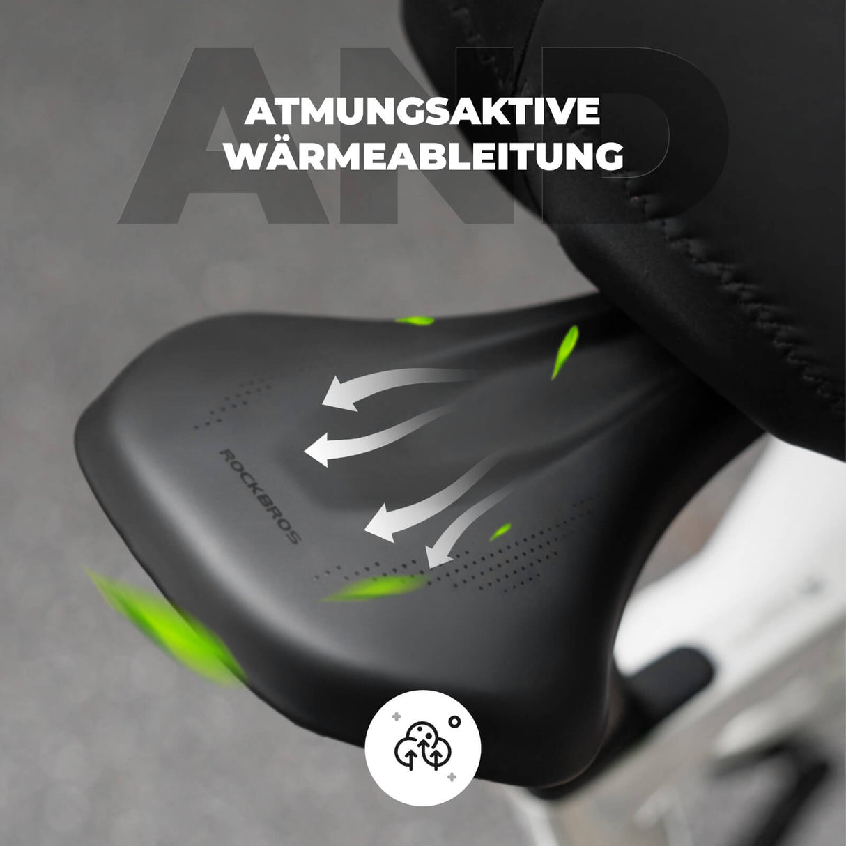 ROCKBROS Leichter Fahrradsattel mit Atmungsaktivität - Für MTB, Rennrad, Gravelbike - ROCKBROS-EU