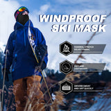 ROCKBROS windproof winter balaclava, full-face mask with glasses holes in black#Color_Black