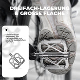 ROCKBROS leichte und robuste Fahrradpedale aus Titanlegierung mit 3-Lager MTB-Plattform, 9/16 Zoll