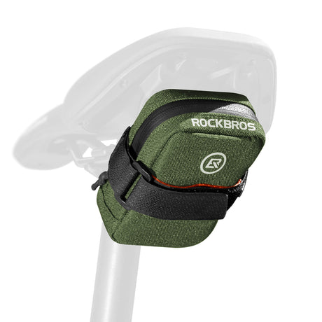 ROCKBROS Fahrrad Satteltasche Kompakte Aufbewahrungstasche Rennrad MTB-Militärgrün