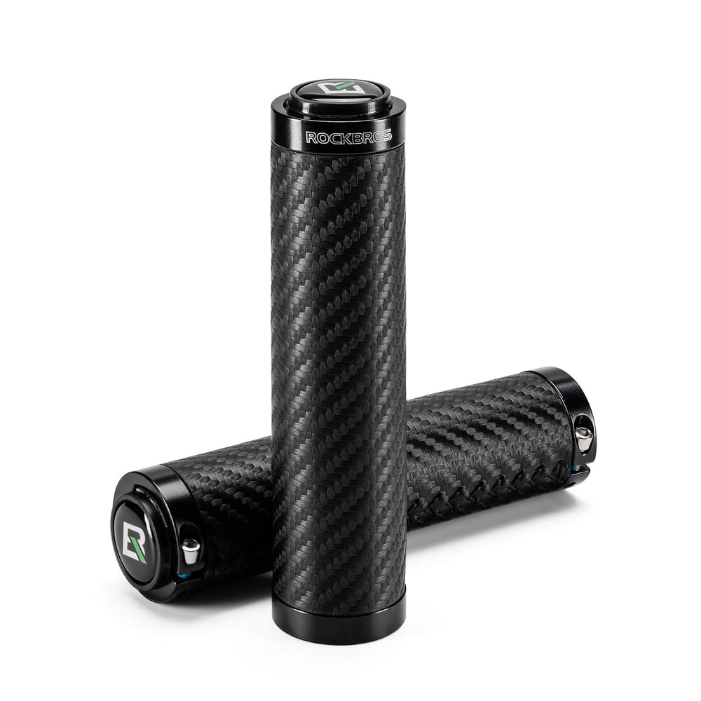 ROCKBROS Fahrradgriffe Kohlenstoffmuster Lenkergriffe Rutschfest 22,2mm-Gerader Rohrstil