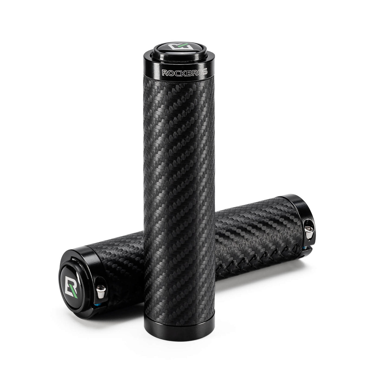 ROCKBROS Fahrradgriffe Kohlenstoffmuster Lenkergriffe Rutschfest 22,2mm-Gerader Rohrstil