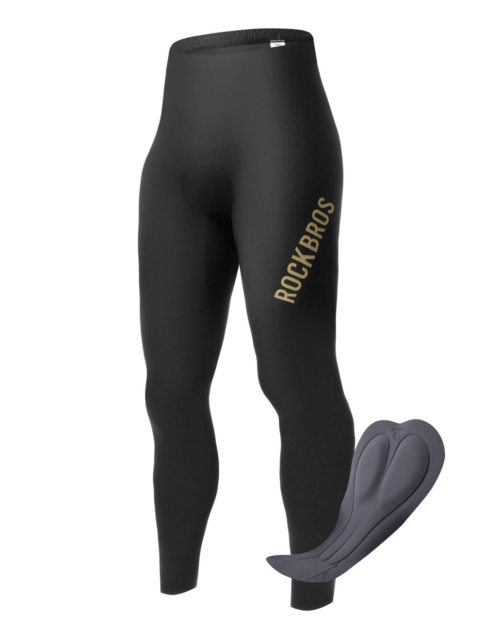ROCKBROS Fahrradhose Lang Gepolstert Nahtlos Schnelltrocknend Herren
