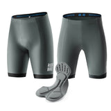 ROCKBROS Fahrradhose mit Sitzpolster Radlerhose Atmungsaktiv Leicht MTB Renrrad-Grau