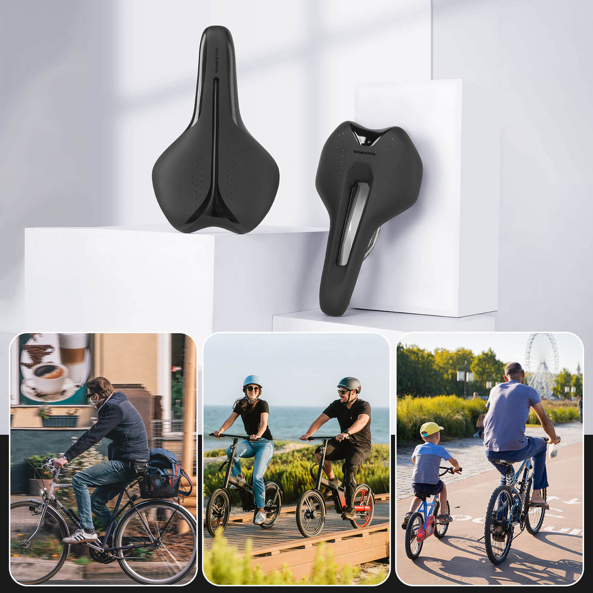 ROCKBROS Fahrradsattel Ergonomisch Wasserdicht Atmungsaktiv Damen