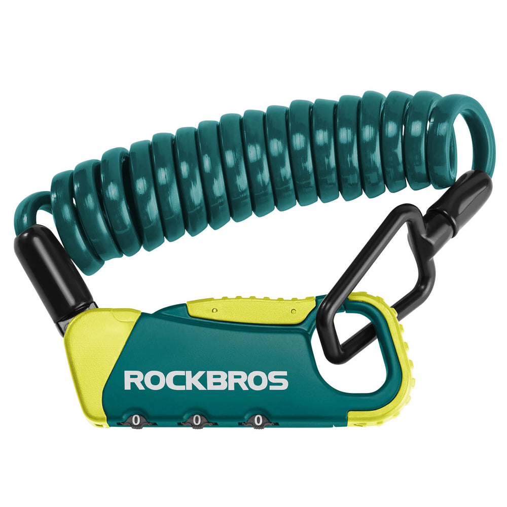 ROCKBROS Fahrradschloss Kabelschloss Zahlenschloss Helmschloss 120cm Leicht-Blau