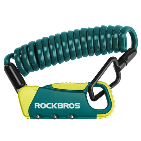 ROCKBROS Fahrradschloss Kabelschloss Zahlenschloss Helmschloss 120cm Leicht-Blau